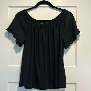 W5 women’s black eyelet blouse